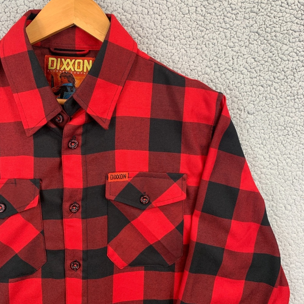Dixxon Redrum Stephen King's The Shining Red Black Buffalo Plaid Flannel Medium - Picture 2 of 7